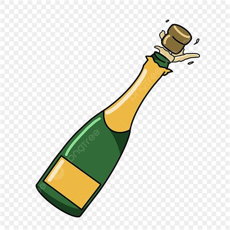 Black Champagne Bottle Clipart PNG Images, Yellow Green Champagne Bottle Clipart, Clipart ...