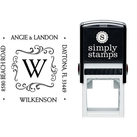 Personalized Fancy Monogram Address Stamp | HC Brands