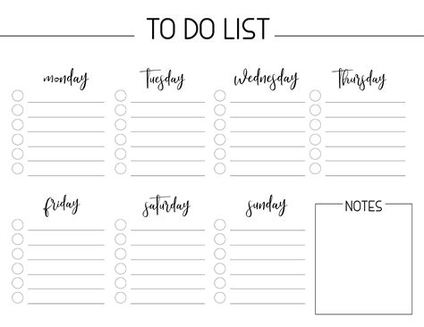 Weekly Free Printable To Do List - Paper Trail Design