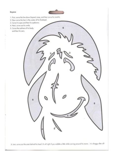 Winnie the Pooh: Eeyore (Free Pumpkin Stencil - Pumpkin Pattern - Pumpkin Template - Jack-o ...