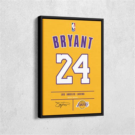 Los Angeles Lakers Legend 24 Jersey Art NBA Wall Art Home Decor Hand ...