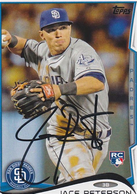 Jace Peterson signed rookie card. San Diego Padres (2014) Atlanta Braves (2015–present) | Braves ...