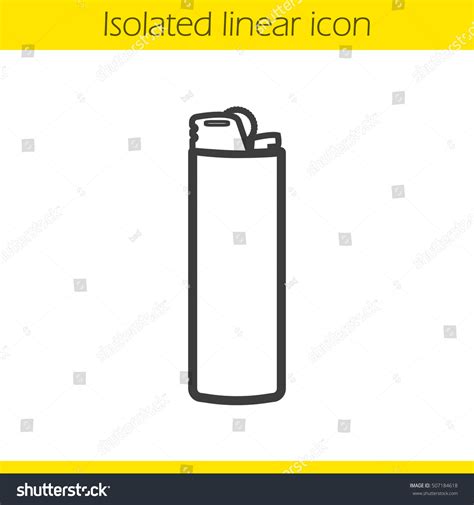 Lighter Linear Icon Thin Line Illustration Stock Vector (Royalty Free ...