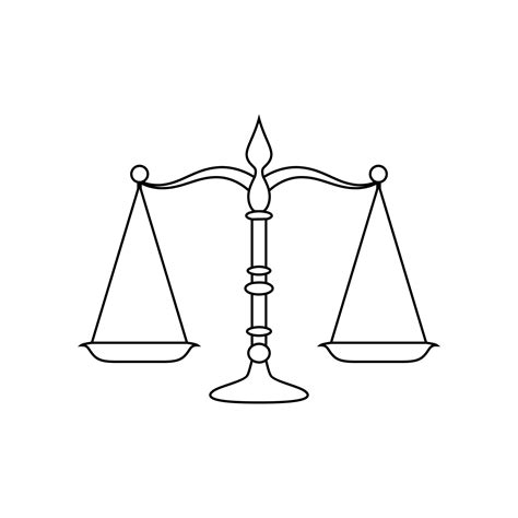 Law icon vector. justice illustration sign. court symbol. Balance logo ...