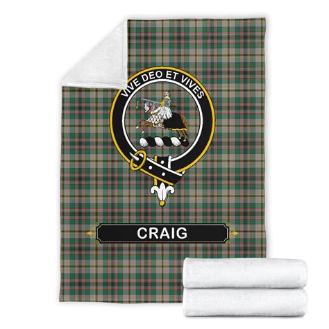 Craig Crest Tartan Blanket | Tartan Home Decor | Scottish Clan ...