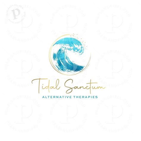 Wave Logo Design Blue Logo Teal Tide Logo Design Water Logo | Etsy