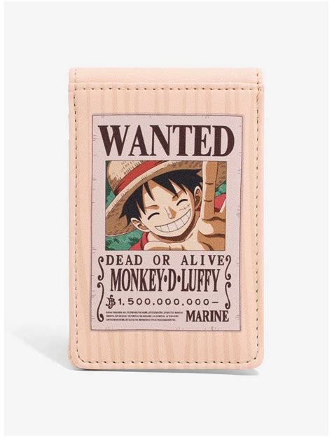 Buy handmade One Piece Monkey D. Luffy Wanted Poster Bifold Wallet ...