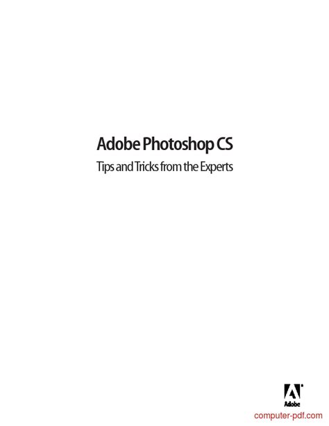 [PDF] Adobe Photoshop CS Tips and Tricks free tutorial for Beginners