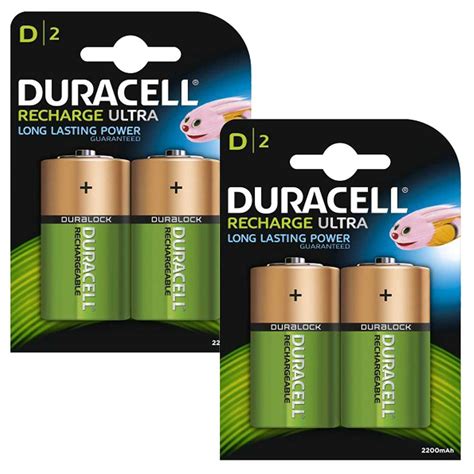 4 x Duracell D Size 3000mAh Rechargeable Batteries NiMH LR20 HR20 DC1300 ACCU 5000394055995 | eBay