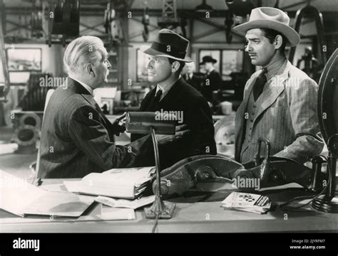 Actors Frank Morgan, Spencer Tracy, and Clark Gable in the movie Boom ...