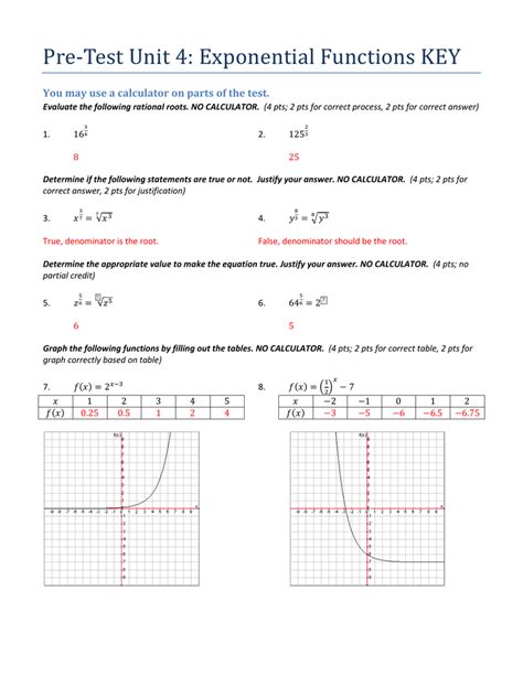 Graphing Exponential Functions Worksheet With Answers Pdf Algebra 1 – Function Worksheets