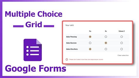 What Is A Multiple Choice Grid In Google Forms How To Crete Question Form Usg