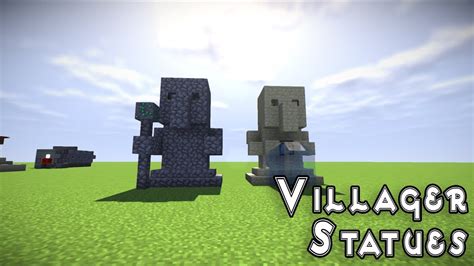 Minecraft Simple Villager Statue Tutorial - YouTube