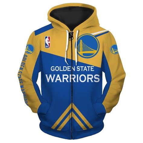 12% SALE OFF NBA Hoodies 3D Golden State Warriors Hoodie Mens Zip Up Sweatshirt – 4 F… | Golden ...