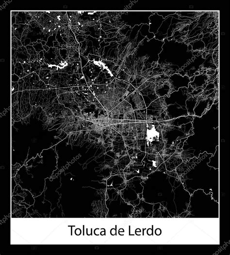 Mapa de Toluca de Lerdo (México América del Norte)) 2024