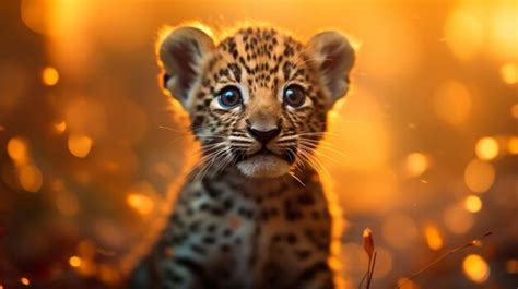 Premium Photo | Leopard Cub Black Panther Cub