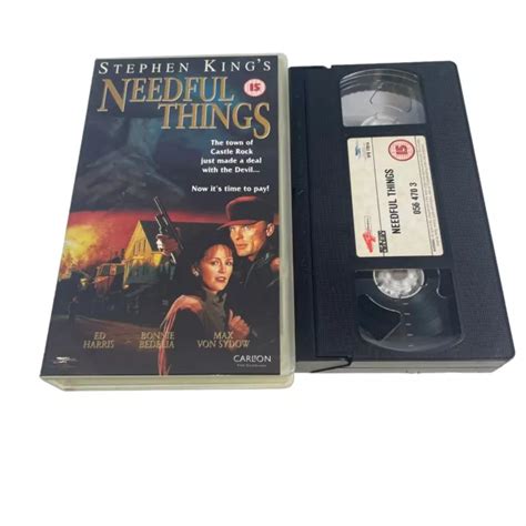 STEPHEN KING’S NEEDFUL Things VHS Video Ed Harris Murder Mystery £8.95 - PicClick UK