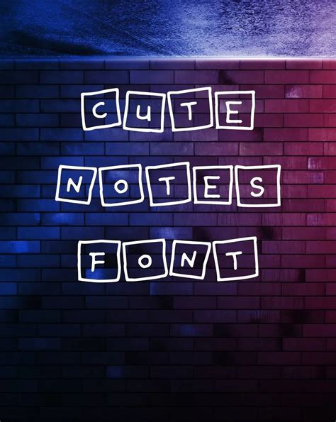 Cute Notes Font Free Download