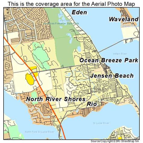 Aerial Photography Map of Jensen Beach, FL Florida