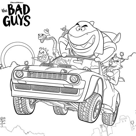 Printable The Bad Guys coloring page - Coloring pages 🎨