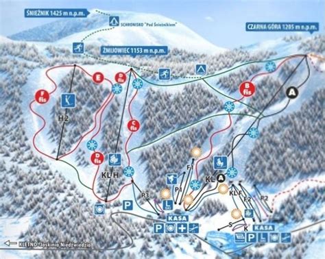 Czarna Góra Ski resort - Piste map Czarna Góra