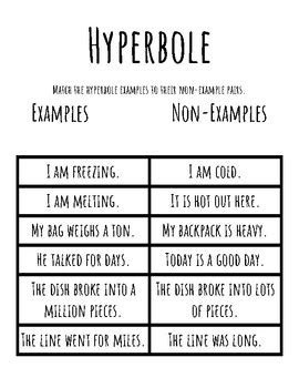 Results for hyperbole matching | TPT