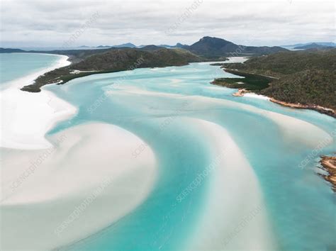 Aerial view of Whitehaven Beach, Queensland, Australia - Stock Image - F039/7312 - Science Photo ...