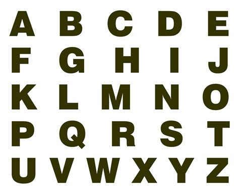 Block Letter Alphabet Stencils | Block Letter Alphabet, Lettering F80