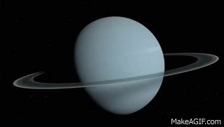 Animation 3D rotation de Uranus - HD on Make a GIF