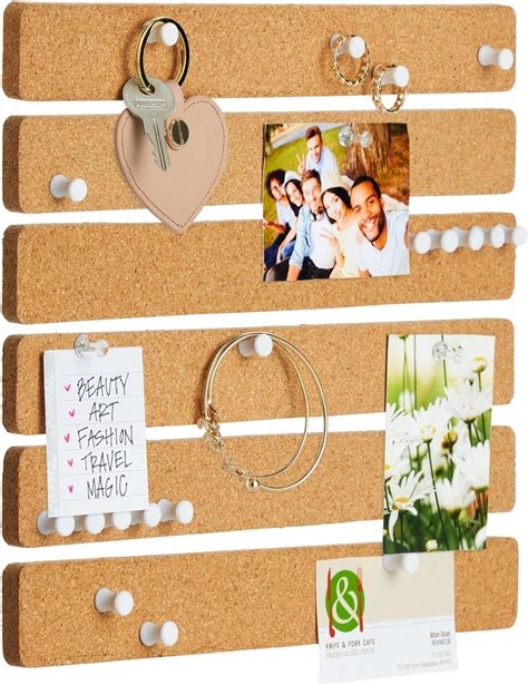 Amazon.com : 6 Pack Adhesive Cork Board Bulletin Bar Strips for Walls ...