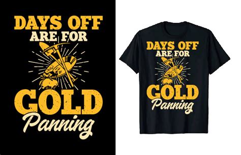 Vintage Gold Panning T-shirt Design Graphic by tee_expert · Creative ...