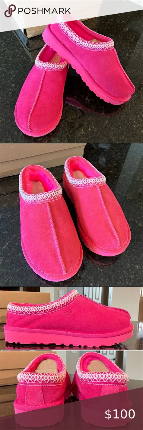 New UGG Women's Tasman Slipper, Bright Pink Slippers, Taffy Pink UGGs ...