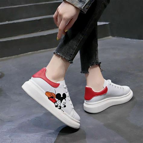 New Mickey Mouse white Shoes women sports casual shoes Disney Cute ...