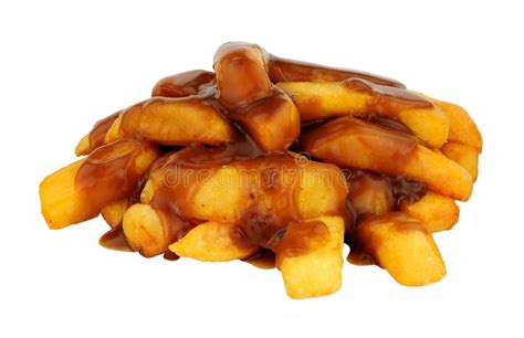 Chips and Gravy Isolated stock image. Image of fries - 221861729