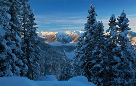 Wallpaper winter, snow, mountains, Germany, ate, Bayern, Alps, Germany, Bavaria, Alps images for ...