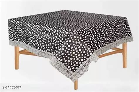 CASA-NEST Thick PVC Printed Square Table Cover, 4 Seater Center Coffee Study Dining Table Cover ...