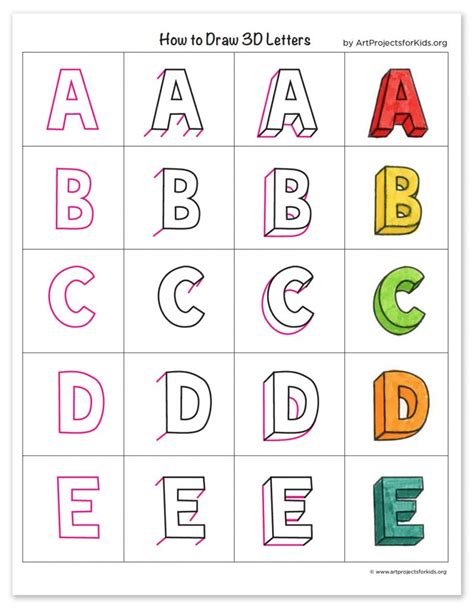 a to z letters drawing