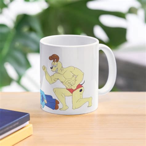 "Buff Garfield and Buff Odie Beating up Jon" Mug by aniix5 | Redbubble