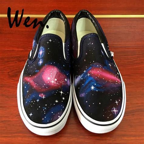 Wen Original Design Custom Hand Painted Shoes Galaxy Space Nebula ...