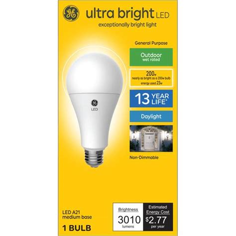 GE Ultra Bright 200-Watt EQ A21 Daylight LED Light Bulb - 93128934 | Blain's Farm & Fleet