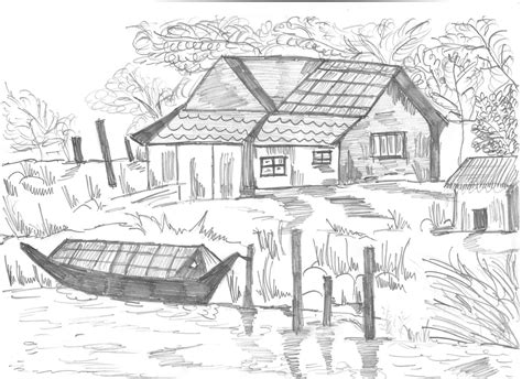 Indian Village Sketch at PaintingValley.com | Explore collection of Indian Village Sketch