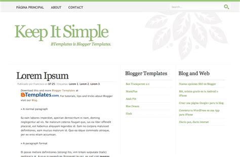 Easy Blog Templates