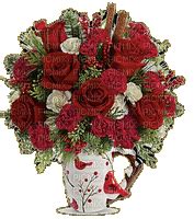 Flower Bouquet in vase gif, flower , bouquet , in , vase , gif , winter , cardinals - Free ...