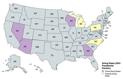 Swing States Map 2024: America's Electoral Battlegrounds | Mappr