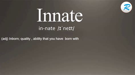 How to pronounce Innate - YouTube