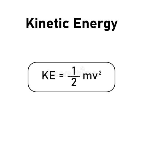 Kinetic Energy Formula in Physics Stock Vector - Illustration of ...