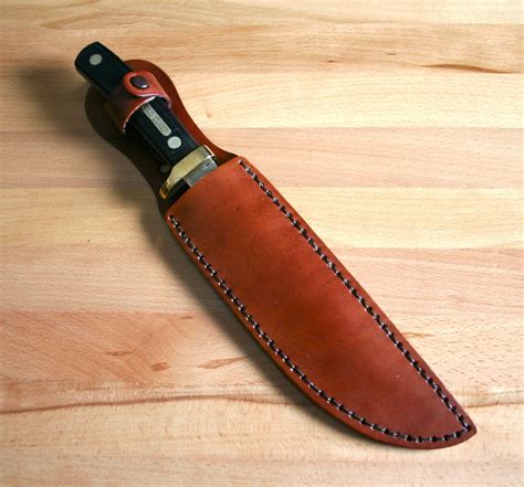 Knife Sheath. Leather knife sheath for 7.5 inch by FatCatLeather