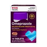 CVS Health Omeprazole Delayed Release Acid Reducer Tablets, 20 MG ...