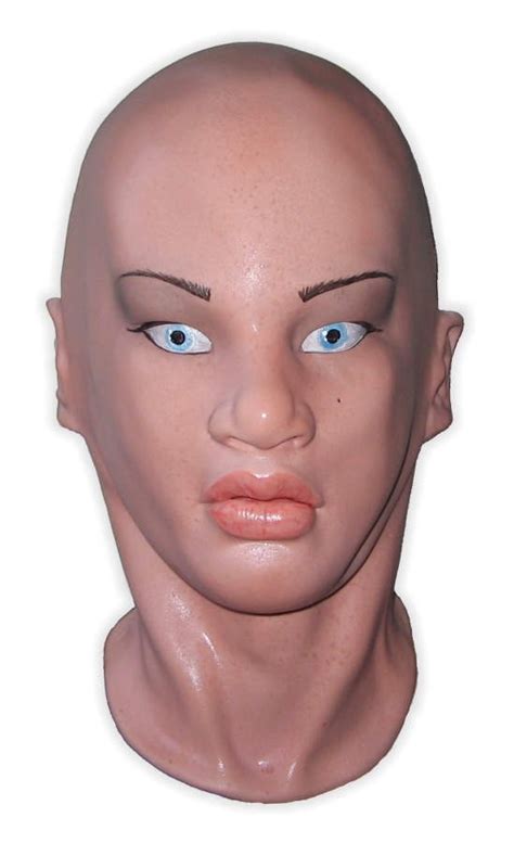 Latex Rubber Human Female Mask Full Head 'Amelie' - Realistic Female ...