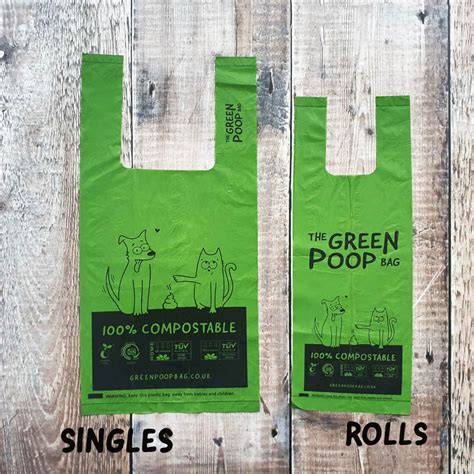 The Green Poop Bag 100% Compostable Dog Poop Bags - 15 bags